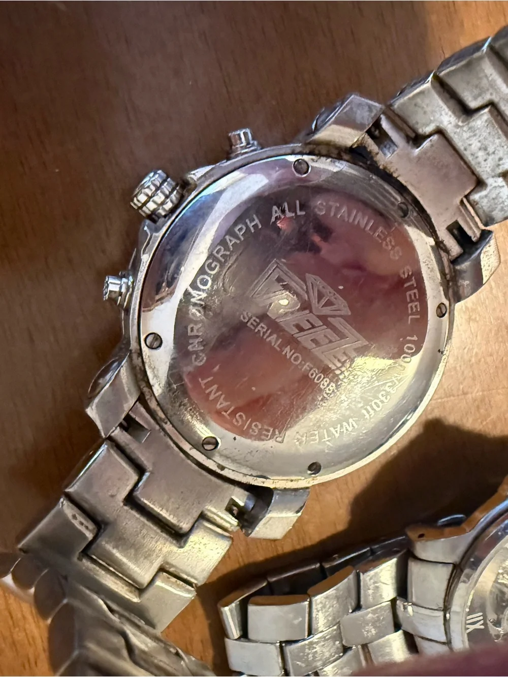 Freeze Oversized Men’s Chronograph watch with Diamond Bezel